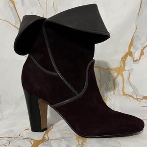 Rosegold Shoes Hazel Plum Suede Heeled Boots size 38